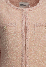 Self-Portrait Bouclé Cropped Blazer Pink PF26-112J-PPINK_f45df6e7-fd03-492a-a95d-9528750b6d54
