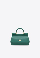 Dolce & Gabbana Mini Sicily Dauphine Leather Handbag Green BB7116B1001/T_DOLCE-87174