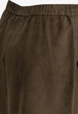 S Max Mara Gazza Suede Midi Pencil Skirt Brown 2629406011600SMMGAZZA001_07d2a98f-105e-49b5-bf08-20df9528d0b0