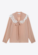 Chloé Silk Lace Blouse Pink CH26AHT38002/T_CHLOE-6H7