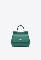 Dolce & Gabbana Small Sicily Grained Leather Handbag Green BB6003B1001/T_DOLCE-87174