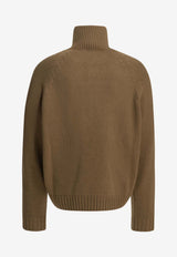 Tom Ford Wool-Blend Half-Zip Sweater Brown KFL017YMW167EBN_cd1516c1-d8af-4df2-b3bc-62a824adfcd0