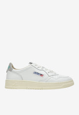Autry Medalist Low-Top Leather Sneakers with Suede Heel White AULMHJ01/T_AUTRY-HJ01