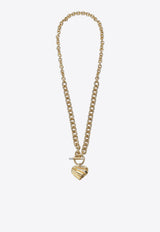 Chloé Puffed Heart Pendant Chain Necklace Gold CH26AJN09LLB/T_CHLOE-9AI