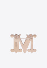 Max Mara Monogram Crystal-Embellished Brooch Silver BATH2ME/T_MAXM-001