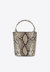 Chloé Small Spin Python Print Leather Shoulder Bag Beige CH26AS812S76/T_CHLOE-24F