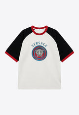 Versace Medusa Print Crewneck T-shirt White 10255991A18502/T_VERSA-2W0K0