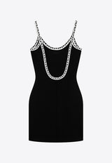 Versace Geometric Jacquard Mini Dress Black 10258341A18357/T_VERSA-1B000