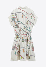 Versace Hangin' Out' Print Silk Mini Shirt Dress Multicolor 10254981A18643/T_VERSA-5KA10