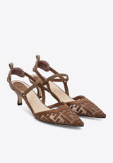 Fendi Colibrì Lite 70 Slingbacks Pumps Brown 8J8558AY0M/T_FENDI-F1XHR