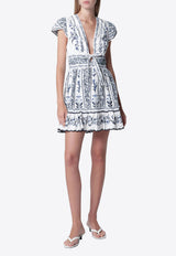 Farm Rio Flowers Arch V-neck Mini Dress Multicolor 356827CO/T_FARM-25208