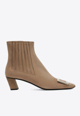 Roger Vivier Belle Vivier 45 Suede Ankle Boots Beige RVW00630330HR0/T_ROGVI-S812