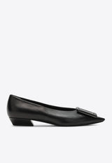 Roger Vivier Viv' in The City Nappa Leather Ballet Flats Black RVW8244550091T/T_ROGVI-B999