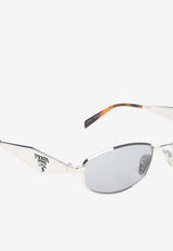 Triangle Logo Oval Sunglasses