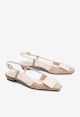 Roger Vivier Belle Vivier Slingback Flats in Suede Multicolor RVW00725601N5W/T_ROGVI-6L95