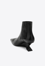 The Attico Cheope 65 Wedge-Heel Ankle Boots Black 261WSH00921LBT019AA/T_ATTIC-100