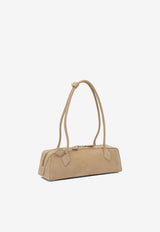Alaïa Medium Le Teckel Nubuck Shoulder Bag Beige AA1S06033CA214148_074810a8-b968-475c-80ef-b1cc7894d138