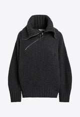 The Attico Camel Wool and Cashmere Knitted Sweater Gray 261WCK00134KWS011AA/T_ATTIC-233