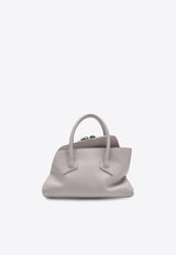 The Attico Mini La Passeggiata Grained Leather Handbag Mauve 260WAH00063LBT117AA/T_ATTIC-864