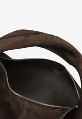 Khaite Medium Olivia Hobo Bag in Suede Brown H6015-726950_89c45758-91c4-47e7-90ca-bfd2d3ec9a7f