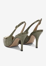 Ferragamo Sara 65 Slingback Pumps in Croc-Embossed Leather Green 0794993_2d85ceab-1bdc-4b0f-98d8-78a1a7ca309d