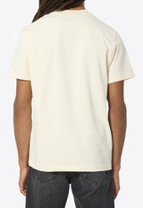 Moncler Logo Print Crewneck T-shirt Cream L20918C00052-8790F-034