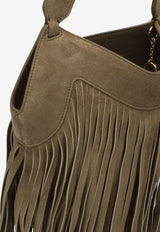 Khaite Small Lotus Fringe Suede Shoulder Bag Brown H2064-726737_e16e4992-3815-43ec-8615-fdf99cd721b9