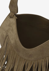 Khaite Small Lotus Fringe Suede Shoulder Bag Brown H2064-726737_e16e4992-3815-43ec-8615-fdf99cd721b9