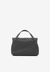 Zanellato Small Postina Daily Grained Leather Handbag Gray POSTINA DAILY S0680100040000Z0115_fb8c12e4-5c3e-4b35-aa71-ae375b38f93c