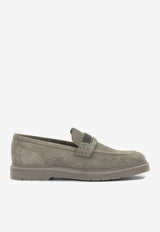 Brunello Cucinelli Suede Penny Loafers Gray MZSFG2370C8850_X_8006d972-37d0-416a-af7c-e9b14a8e8bba