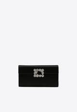 Roger Vivier Efflorescence Satin Clutch Black RBWAMFD0200RS0/T_ROGVI-B999