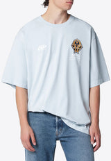 Off-White Virgil Abloh T-shirt Sky Blue OMAA120S26JER00W/S_OFFW-4050