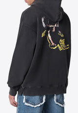 Off-White Fallen Caravaggio Skate Hooded Sweatshirt Black OMBB085S26FLE00B/S_OFFW-0001
