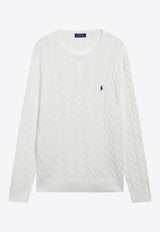 Polo Ralph Lauren Cable Knit Crewneck Sweater White 710775885033CO/T_POLOR-WHT