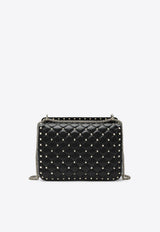 Valentino Medium Rockstud Spike Quilted Shoulder Bag Black 9W2B0122NAP/T_VALE-0NO