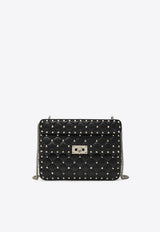Valentino Medium Rockstud Spike Quilted Shoulder Bag Black 9W2B0122NAP/T_VALE-0NO
