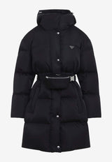 Triangle Logo Belted Longline Parka