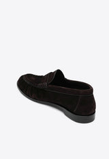 Saint Laurent Le Loafer Suede Loafers Dark Brown 8189082W5AA/T_YSL-6023