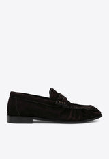 Saint Laurent Le Loafer Suede Loafers Dark Brown 8189082W5AA/T_YSL-6023