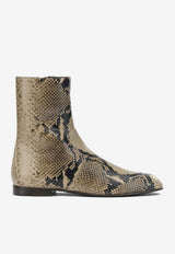 Khaite Colt Python Print Leather Ankle Boots Beige F1106-803461_aae58a15-3676-4a59-a4ec-cf435af2cb88