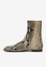 Khaite Colt Python Print Leather Ankle Boots Beige F1106-803461_aae58a15-3676-4a59-a4ec-cf435af2cb88