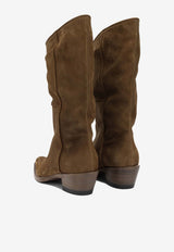 Khaite Clive Suede Mid-Calf Cowboy Boots Brown F1105-946776_e26c3066-1de3-4b90-8a21-6c85250a246e