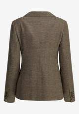 Burberry Prince of Wales Single-Breasted Blazer Brown 8127798_592b6ff3-8288-4c7f-a499-d1dbbe78143c