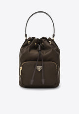 Prada Duet Re-Nylon Bucket Bag Brown 1BH038UOPRV44/T_PRADA-F0038
