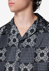 Amiri MA Quad Bandana Print Bowling Shirt Black AMTOSH1203SI/T_AMIRI-001