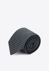 Ferragamo Pegasus Print Silk Tie Green 0789280SI/S_FERRA-FV