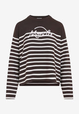 Striped Logo Knit Sweater
