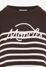 Striped Logo Knit Sweater