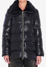 Herno Fur-Collar Puffer Jacket Black PI002140D-12017Z-9300