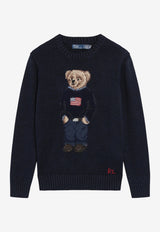 Polo Ralph Lauren Intarsia Knit Polo Bear Sweater Blue 211927070001CO/T_POLOR-NM